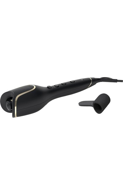 Ondulator automat Philips StyleCare Prestige BHB876/00, Invelis ceramic protector cu infuzie de cheratina, selector de temperatura: 210°C, 190°C, si 170°C, Sistem de ondulare inteligenta, Negru