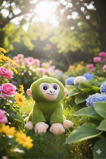 Sevimli Maymun Peluş Oyuncak Anahtarlık Ve Çanta Süsü (Kuyruk Dahil 15 cm)