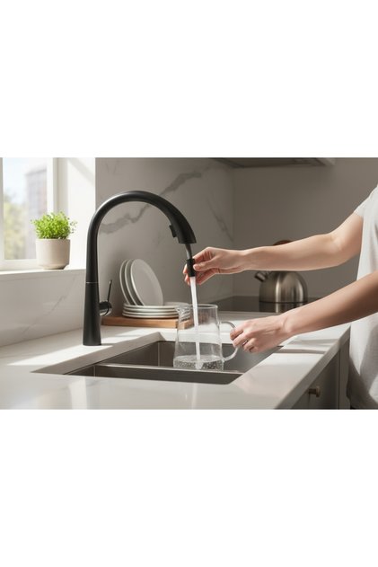 Black Kitchen Faucet Black Spiral Sink Tap Concealed Spiral Extending System