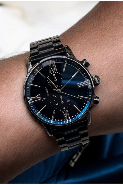 DARK BLANC Paslanmaz Ipc Kaplama Lüx Spor Metal Erkek Kol Saati