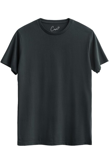Pack of Cotton Crew Neck Standard Cut Smoked Basic T-Shirts