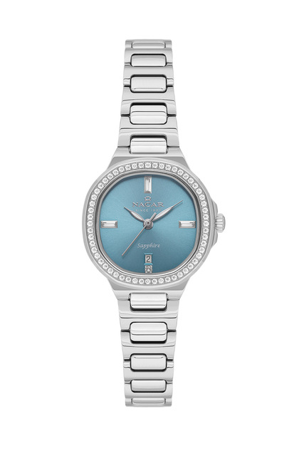 Sapphire Glass Silver Women's Wristwatch Nc33- 398369 -Aums