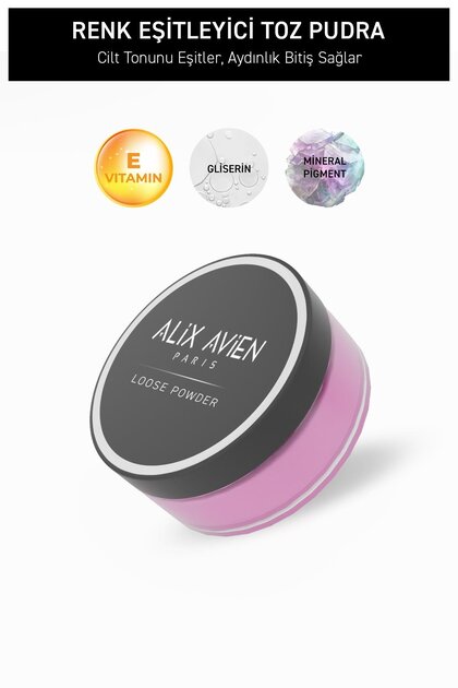 Renk Düzenleyici Uzun Süre Kalıcı Sabitleyici Mat Toz Pudra - Color Correcting Loose Powder Lavender
