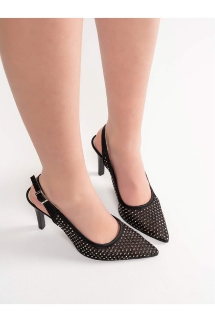 Tusta İnna Women's Evening Dress Stoned Heeled Shoes