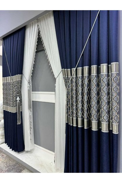 İSSA Pano Fon Perde Lacivert (((tek Kanat)))(SIK PILE)(EN 100 X 250 BOY)
