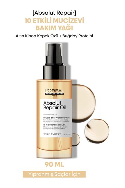 Expert Absolut Repair 10'u 1 Arada Saç Bakım Yağı 90ml