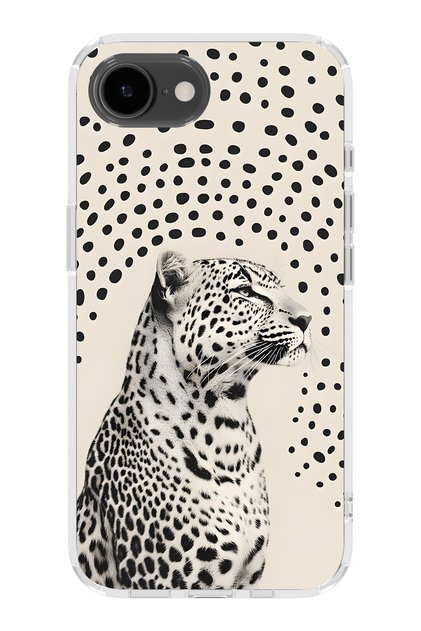 iPhone 17E Compatible Transparent Phone Case Pack of Leopard Printed