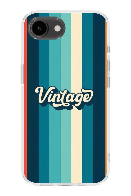 iPhone 17E Compatible Vintage Patterned Transparent Phone Case