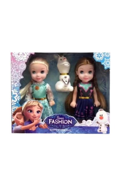 Set 2 papusi Ana, Elsa si Olaf Frozen,15 cm, 3 ani +
