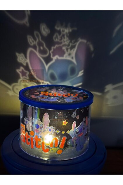 HEPBİMODA Stitch Projeksiyonlu Gece Lambası Projection Starlight