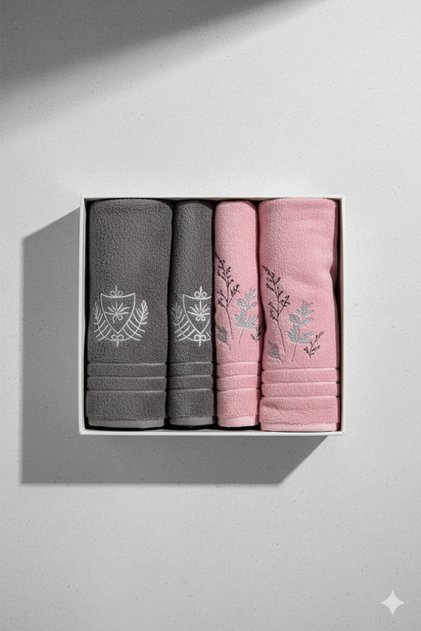 Lefa Best Set (Hamam Set) Pink-Anthracite