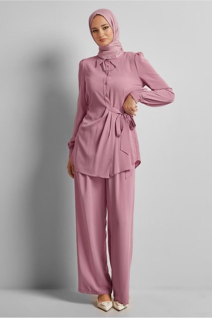 Tie-Up Detail Pants Suit 45370