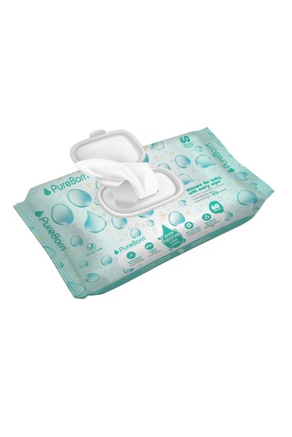 Pure Moisture Water wipes with Prebiotic & Probiotic Complex- 60s