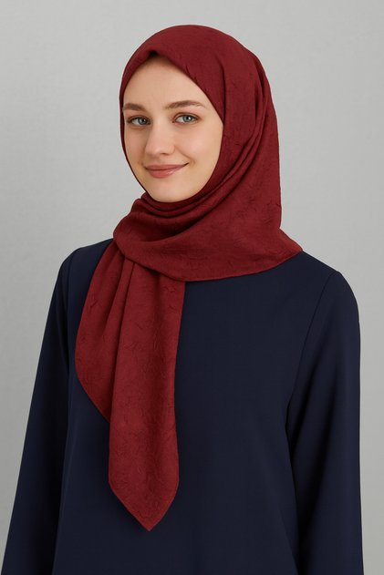 Bamboo Scarf 100X100 cm – Anti-Sweat, Non-Pilling and Non-Shedding, Suitable for All Seasons, Burgundy