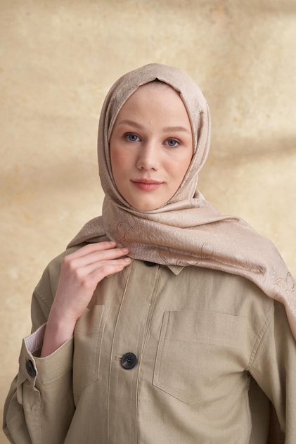 Jose Jakar Chain Desen Shal - Dark Beige