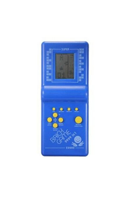 Consolă de jocuri Tetris clasică 9999-în-1 (joc cu cărămizi IDK) - Albastră