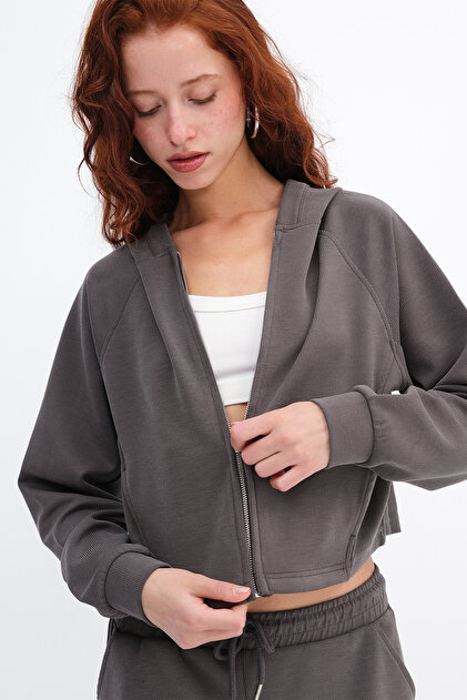 Addax Fermuarlı Kapüşonlu Modal Hırka H12169 - Fiyatı, Yorumları