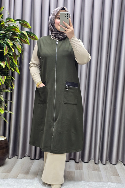 Women's Hijab Clothing Plus Size Ottoman Vest