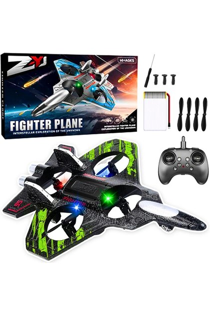 RC Plane for Kids with Gravity Sensor, Crash-Resistant Foam Remote Control Fighter Jet