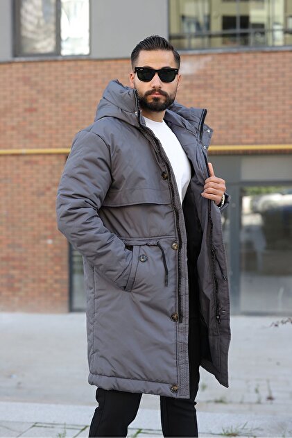 Men's Winter Padded Trench Coat