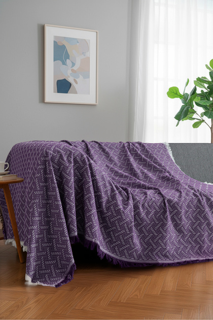 Bohemian Style Sofa Throw 170X220 cm – Fringed Tv Blanket & Decorative Sofa Cover