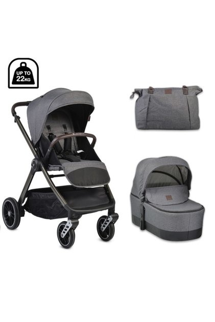 Carucior copii Macan 2 in 1 Gri , Pliere compacta, Varsta recomandata 0-4 Ani