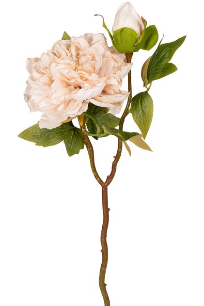 Yapay Çiçek, Şakayık, Krem - Tomurcuklu, 50 cm
