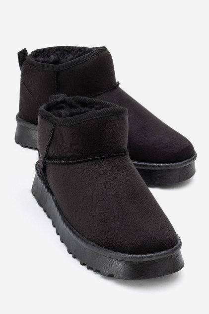 Low Heel Mini Boots Black