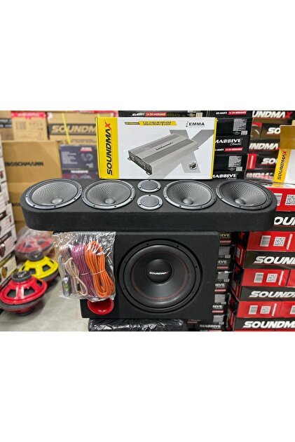 Soundmax 30 CM 1500W SUBWOOFER BAS+4 ADET 20 CM 400W MİDRANGE+2