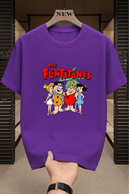 フリンストーンズ NEWSHİNE The Flintstones Baskılı Unisex Oversize T-shirt - Fiyatı