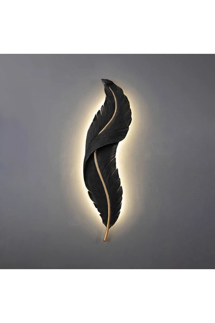 Decorative Feather Sconce Electric (with Transformer) Wall Hanging