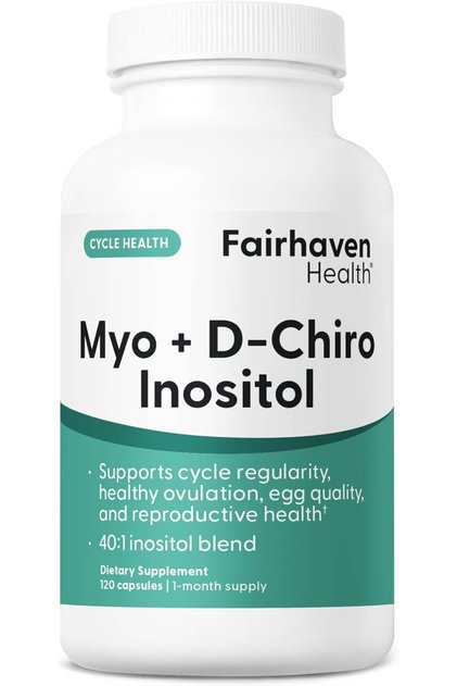 Myo-Inositol and D-Chiro Inositol Supplement for Women | 40:1 Ratio | Female Fertility Supplement for Women and Hormone Balance* | Vegan | 120 Myo & D-Chiro Inositol Capsules