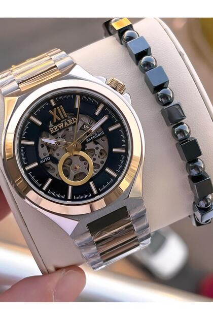 Automatic Steel Case Steel Band 5 Atm Water Resistant Men's Wristwatch Vs.Blkt.0634