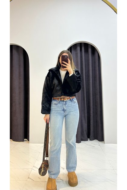 Crop Kürk Ceket