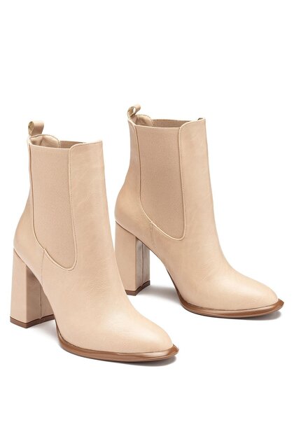 Women's Non-Slip Sole Elastic Side Band High Heel Casual Boots 1510