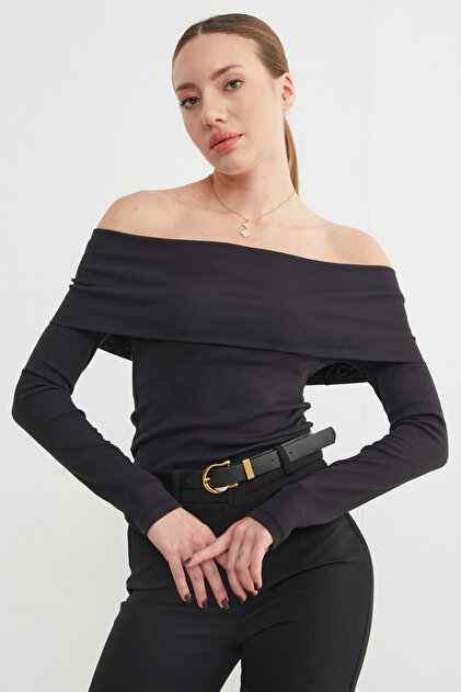 Basic Madonna Collar Modal Blouse