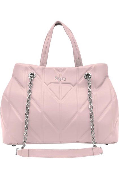 Women's Quilted Shoulder Bag - PU Leather with Chain Strap