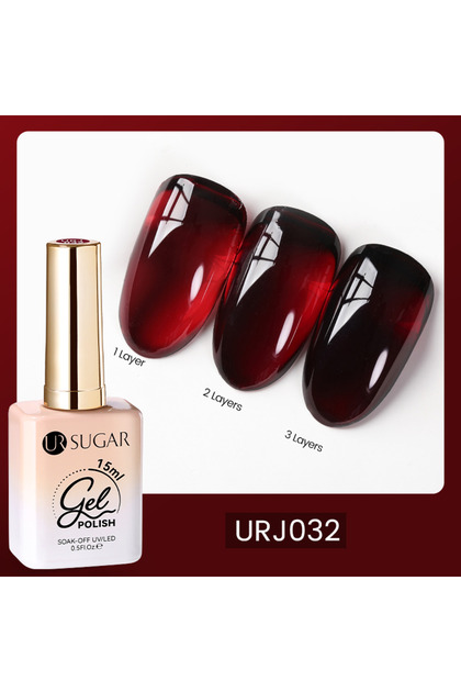 Ursugar Transparan Amber Vitray Uv Led Kalıcı Oje 15 ml URJ032