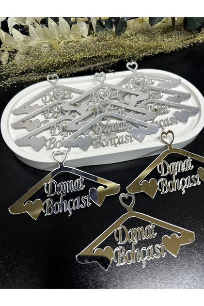damat bohçası 1 mm gümüş pleksi askı şeklinde ( 10 adet ) ölçü 8 x 5 cm
