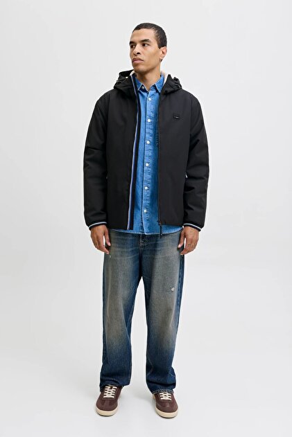 Jack & Jones Jprblualves Men's Windproof Cold-Proof Jacket Black