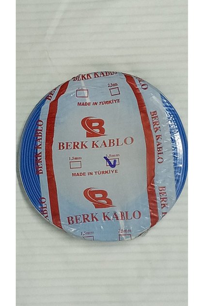 2.5 mm MAVİ Nya Kablo 100 metre Tam Kesit Tesisat Kablosu