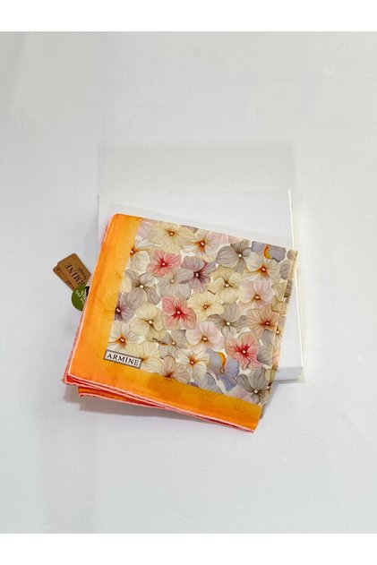 Nostalgia Silk Scarf Std Orange