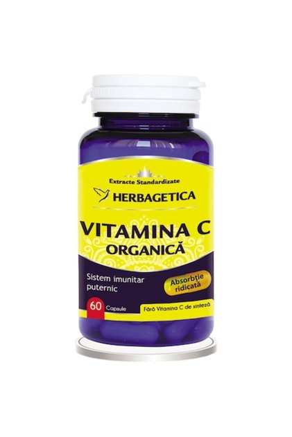 Supliment Alimentar Vitamine C Organica Herbagetica, 60 capsule