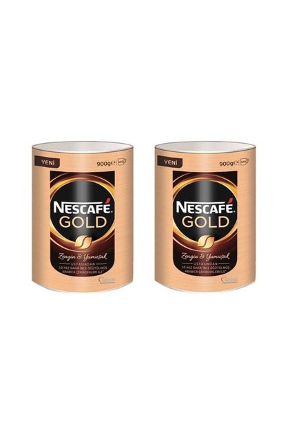 Gold, Coffee, Tin Box - 900 Gr X 2 Pieces