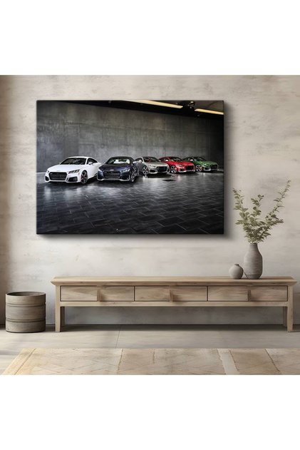 Audi TT Koleksiyonu Alman Kanvas Tablo Spor Otomobil Serisi Tasarım Tablo