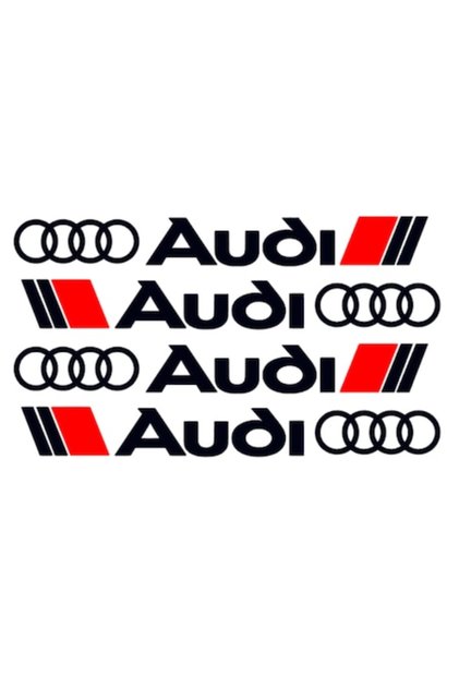 Set 4 Stickere Audi, Manere, Negru, 11,5 cm x 1,4 cm