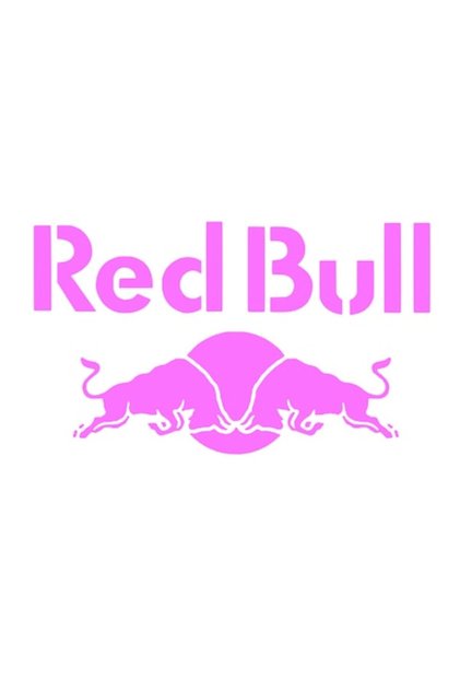 Sticker auto decorativ, rezistent la apa si UV, tip Red Bull, 20cm, roz