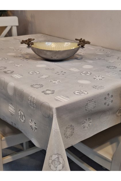 Imported Erasable Pvc Tablecloth – Non-Slip Base, Fabric-Look Pvc Table Cover