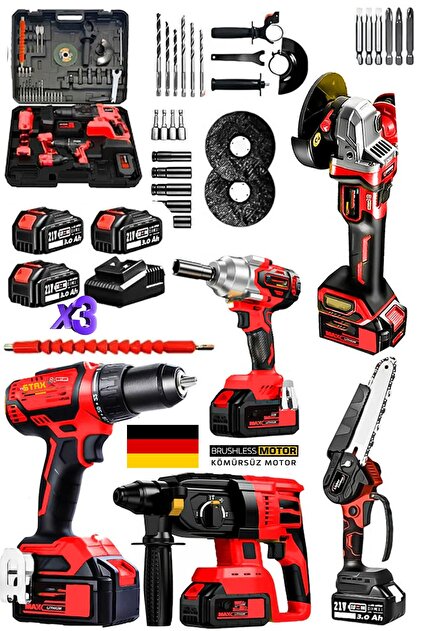 stilmax Kömürsüz Motor Şarjlı Matkap Taşlama Dal Budama Testeresi