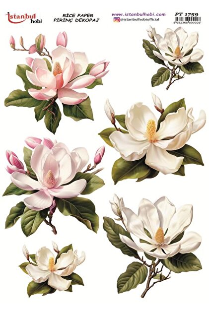 Brass Decopage Paper 30X42Cm Pt-1759 Flower